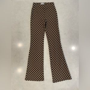 XS Urban Outfitter Brown/Tan Checkered Pants